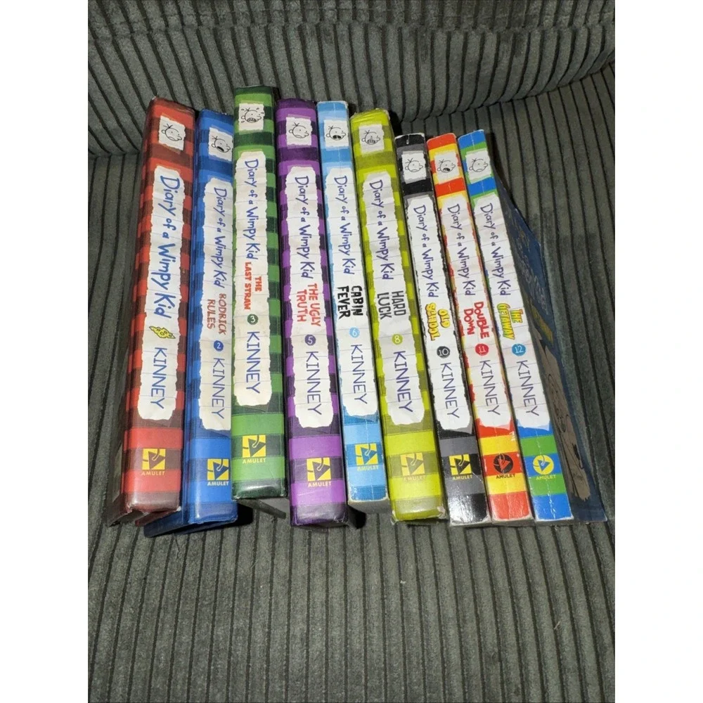 Diary of‎ a Wimpy Kid Jeff Kinney 1,2,3,5,6,8,10,11,12, Lot of 9